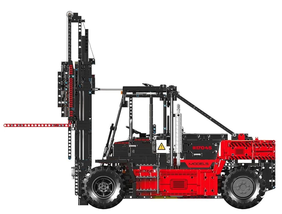 Mould King 17045 Heavy-Duty Forklift Red Konstruktions-Spielset 4579 Teile - Bild 3