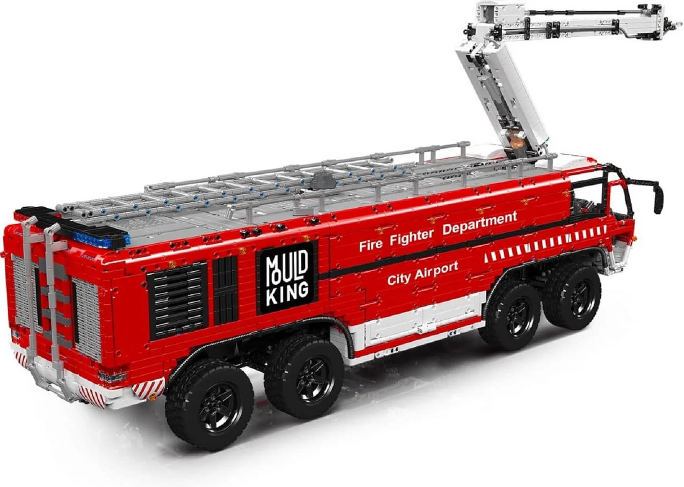 Mould King 19004S Feuerwehr Flughafen Rettungswagen 6653 Teile Motorisiert - Bild 4