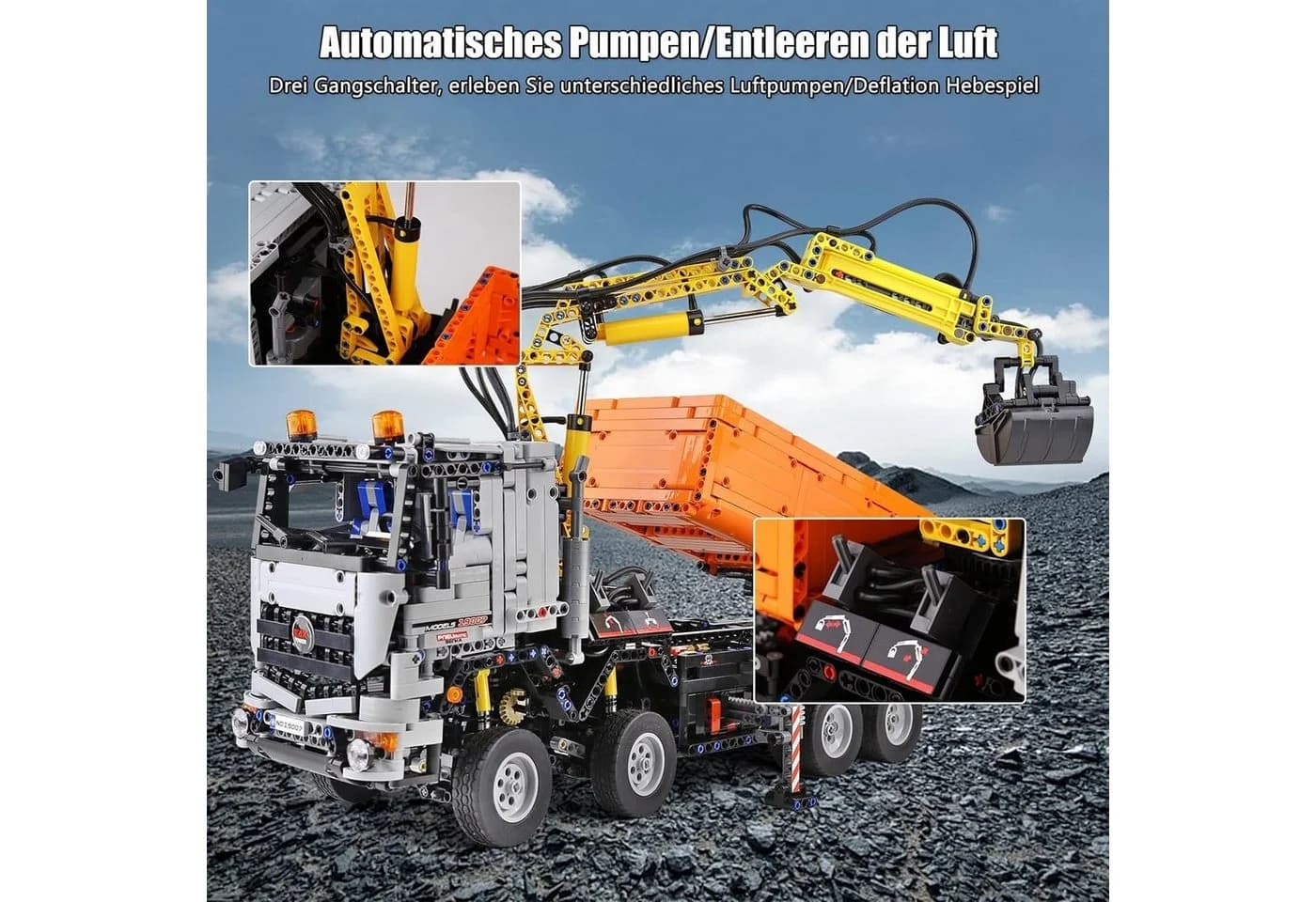 Mould King 19007 Pneumatic Truck RC-Control 2819 Teile - Bild 5