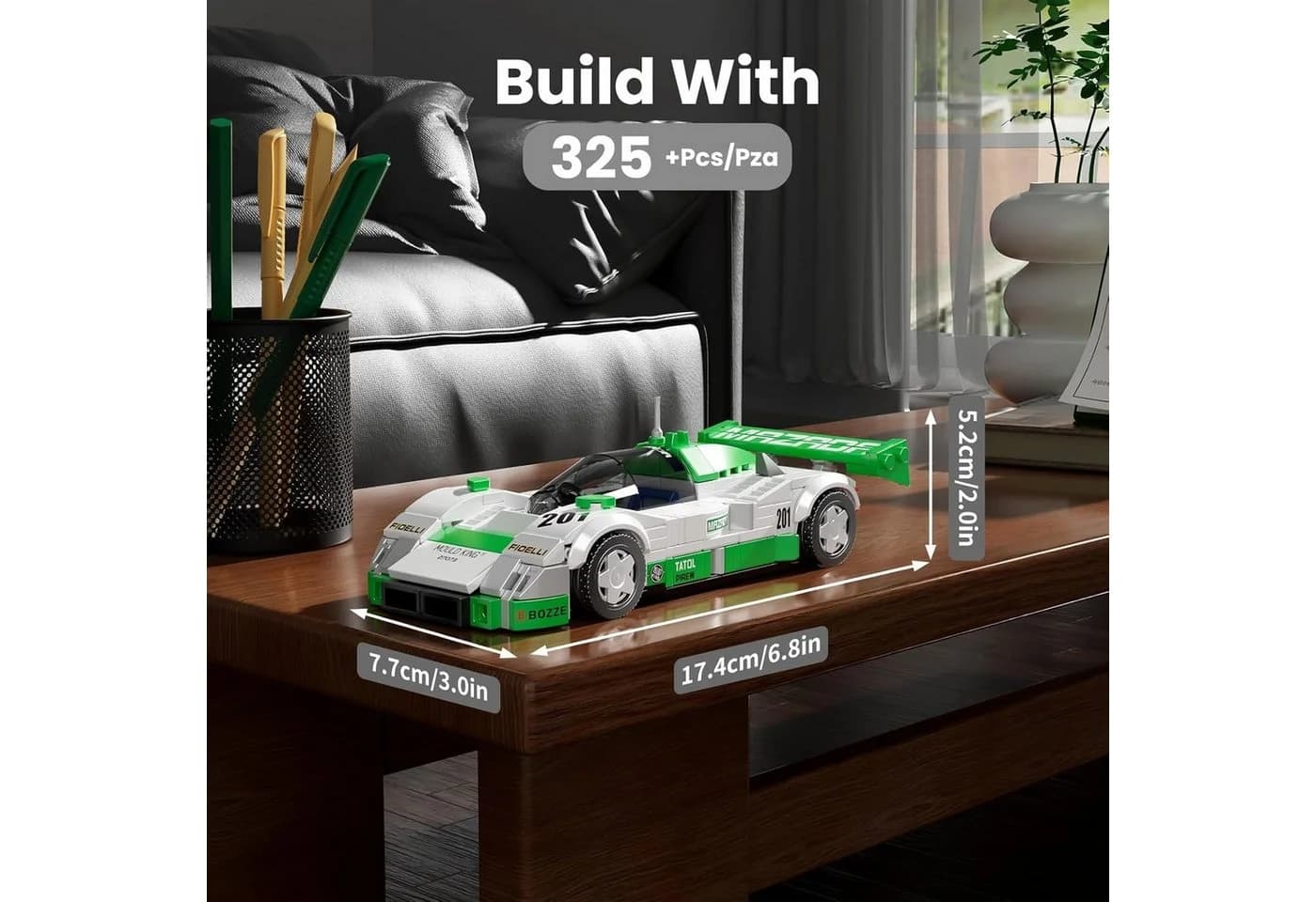 Mould King 27073 Sportwagen 787 B inkl. Vitrine Spielbausteine - Bild 4