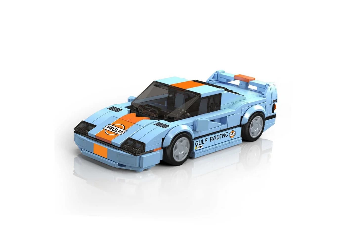 Mould King 27048 Mustang 1967 + Vitrine Konstruktionsspielsteine Blau