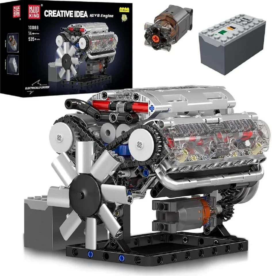 Mould King 10088S V8 Motor Konstruktions-Spielset 535 Teile Fernbedienung - Bild 3