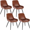 EUGAD Esszimmerstuhl 4er Set Retro PU Kunstleder Metallbeine Bild 2