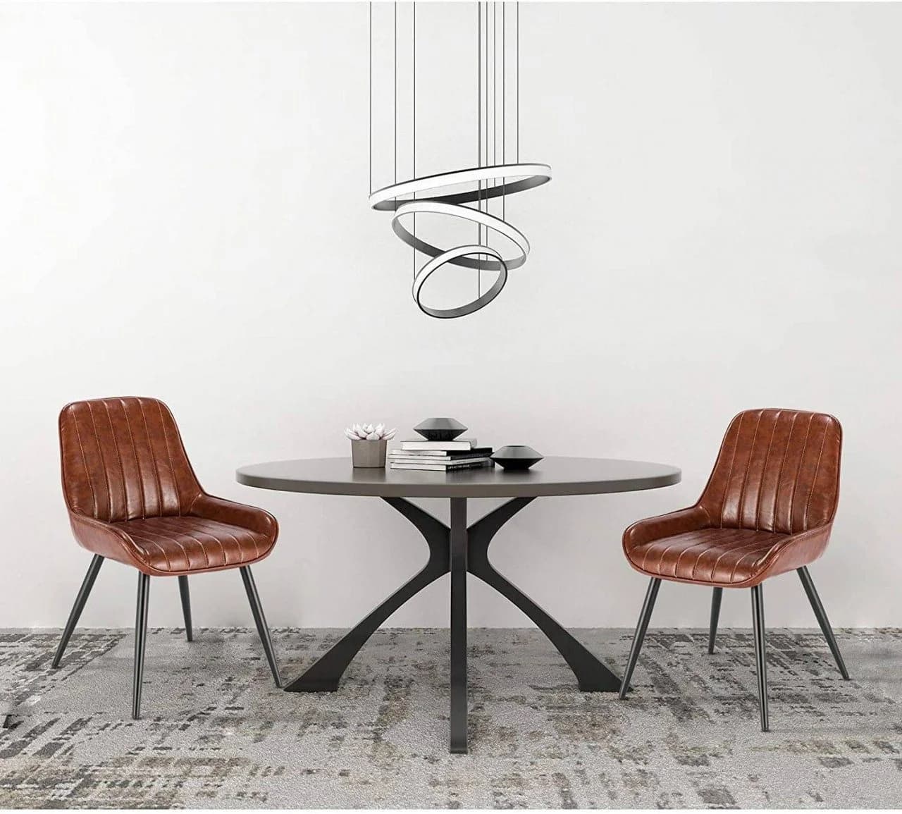 EUGAD Esszimmerstuhl 4er Set Retro PU Kunstleder Metallbeine - Bild 4