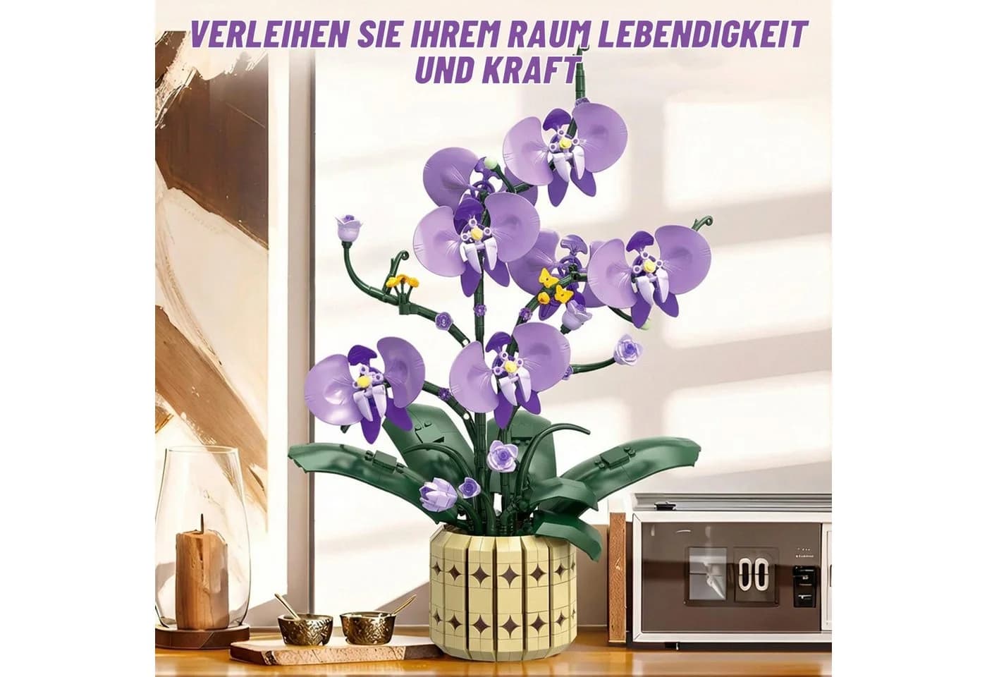 Bundviel Purple Orchid Flower Baustein-Spielbausteine 832 St. Lila - Bild 3