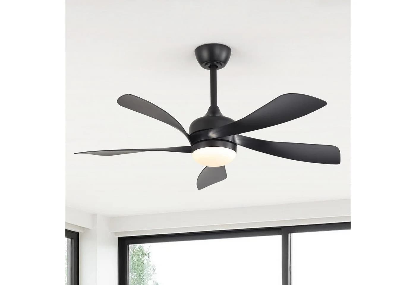 Sofucor Deckenventilator Schwarz mit LED-Licht und Fernbedienung - Bild 2