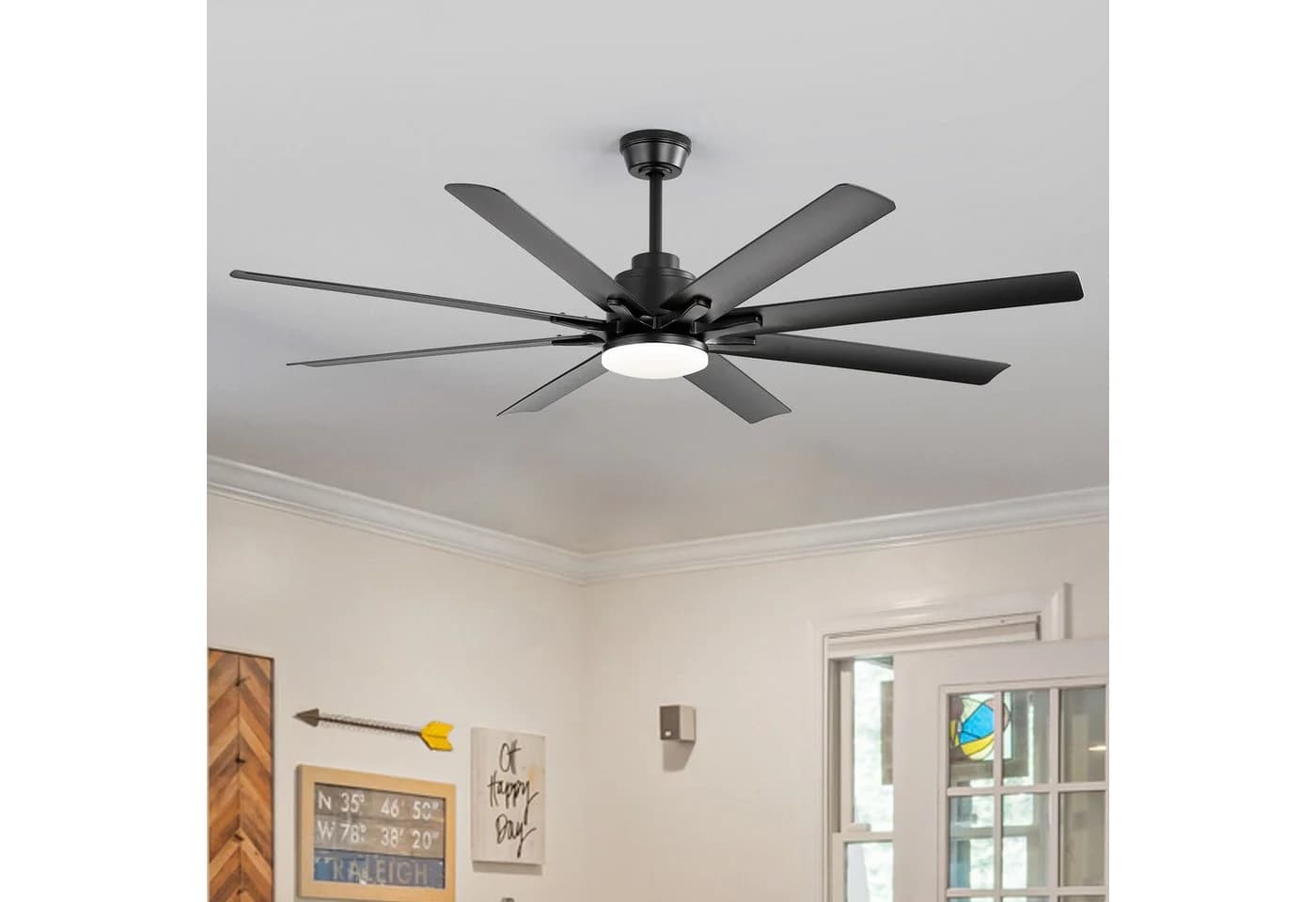Sofucor Deckenventilator mit LED & Fernbedienung, Ø 132 cm, 6 Windstärken - Bild 2