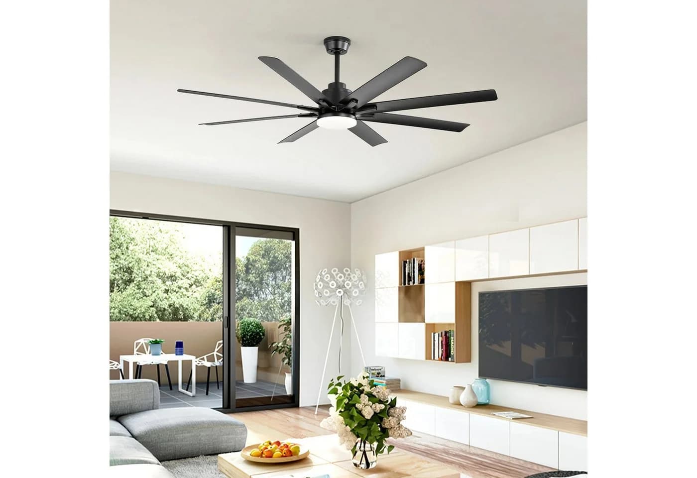 Sofucor Deckenventilator mit LED & Fernbedienung, Ø 132 cm, 6 Windstärken - Bild 4