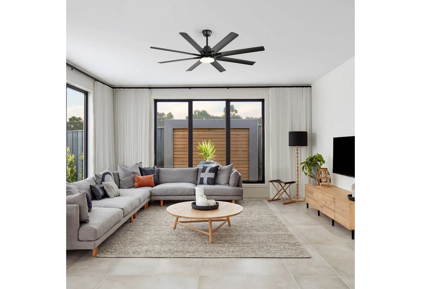Sofucor Deckenventilator mit LED & Fernbedienung, Ø 132 cm, 6 Windstärken - Bild 5
