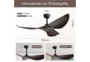 Sofucor Deckenventilator 3-Flügel Schwarz mit Fernbedienung Bild 1