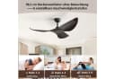 Sofucor Deckenventilator 3-Flügel Schwarz mit Fernbedienung Bild 5