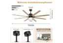 Sofucor Deckenventilator 193cm Massivholz 8 Flügel Smart LED Bild 1