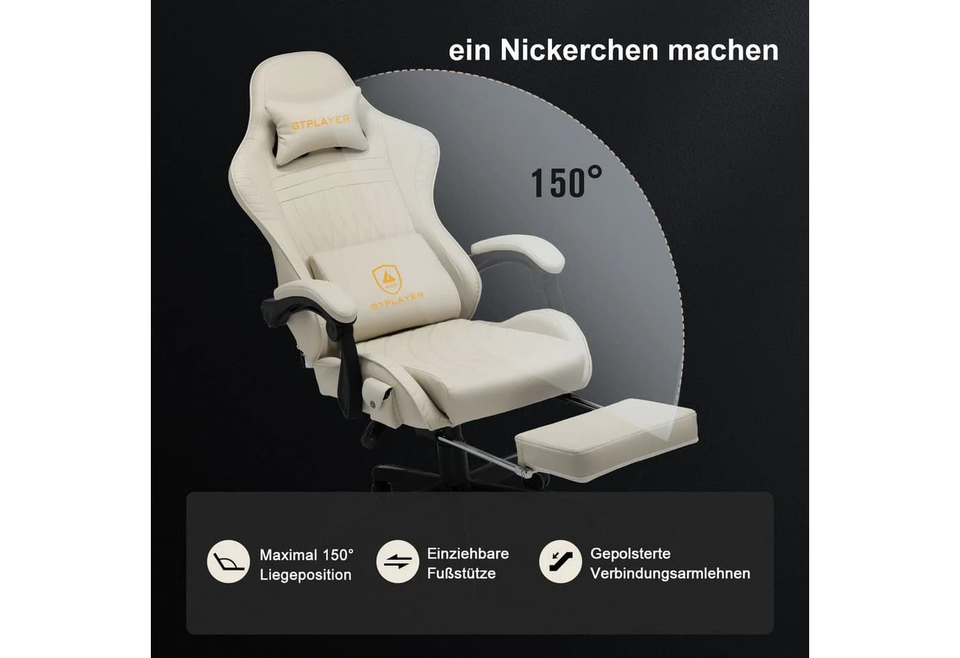 GTPLAYER Gaming-Stuhl ergonomisch mit Lautsprechern - Bild 3