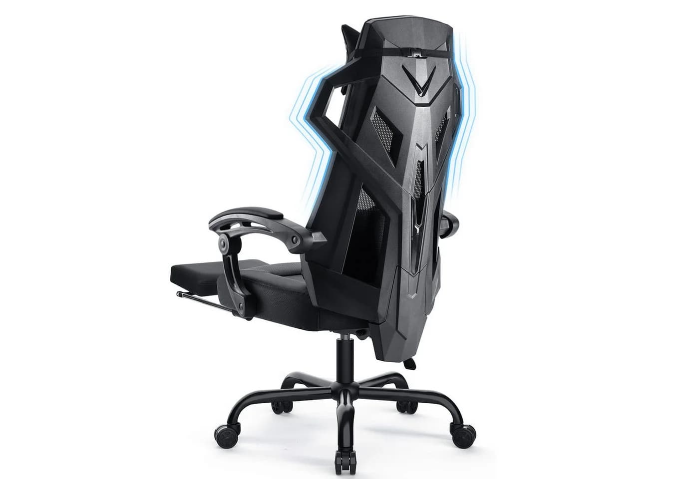 GTPLAYER Bürostuhl Ergonomischer Gamingstuhl Schwarz mit Lordosenstütze - Bild 2