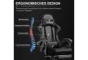 GTPLAYER Gaming-Stuhl Schwarz mit Massagefunktion und Fußstütze Bild 1