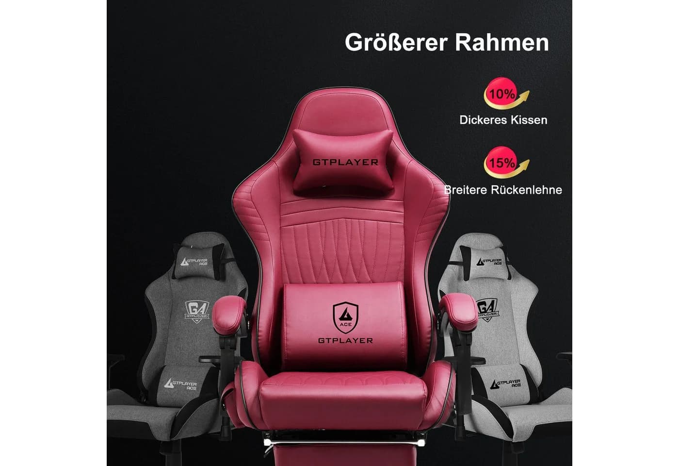 GTPLAYER Gaming-Stuhl Lautsprecher ergonomisch Bürostuhl - Bild 5
