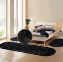 Bruno Banani Hochflor-Bettumrandung Schwarz Uni-Design 3er-Set Bild 1