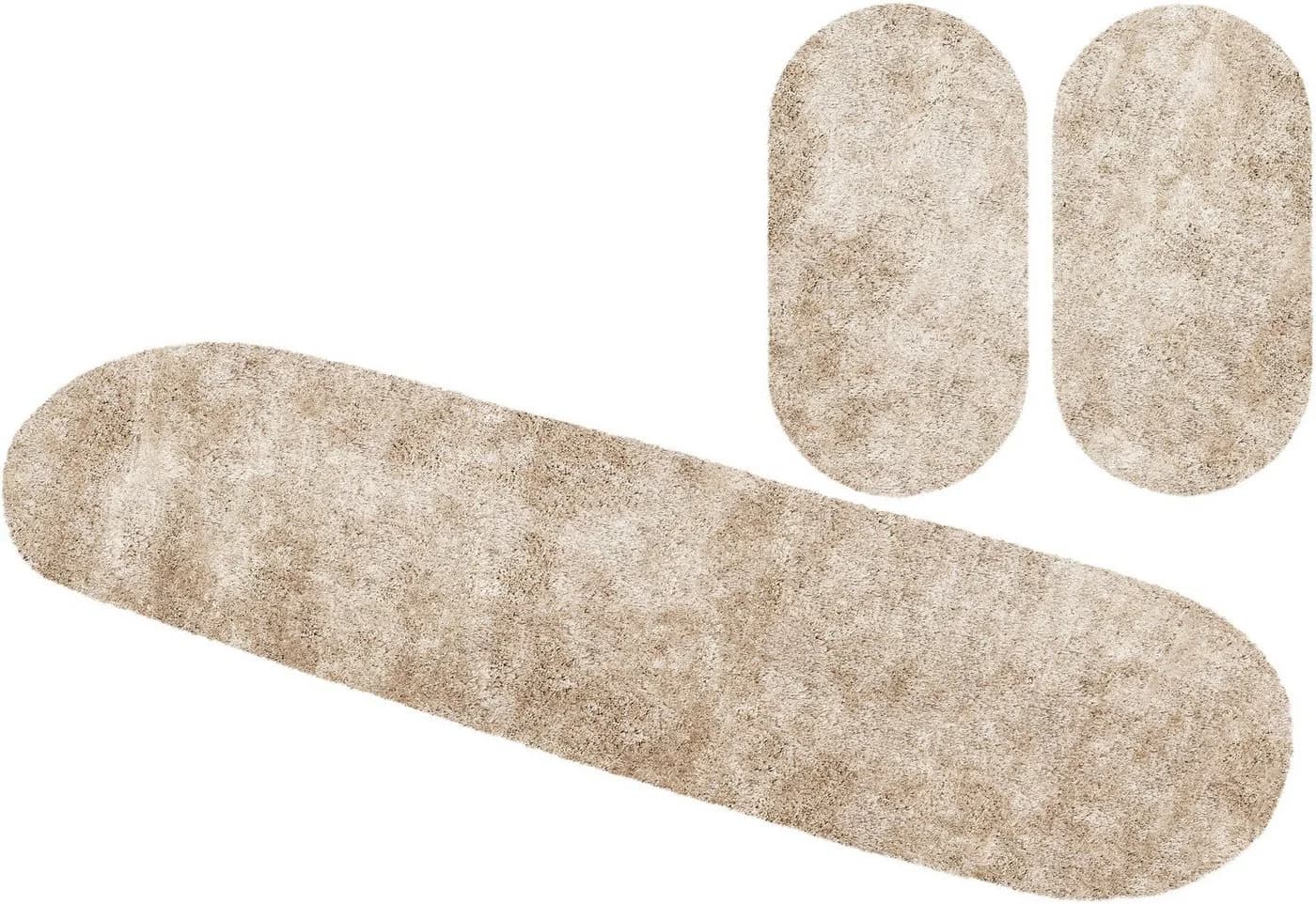 Bruno Banani Hochflor-Bettumrandung Dana 3er-Set Beige