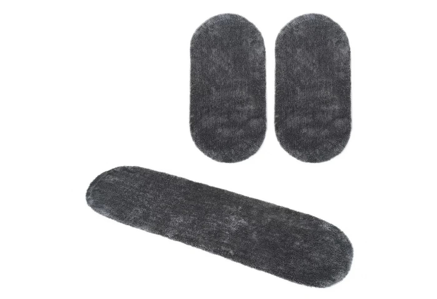 Bruno Banani Hochflor-Bettumrandung Grau 30mm 3er-Set - Bild 2