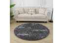 Bruno Banani Hochflor-Teppich Grau Rund Uni-Design Bild 1