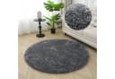 Bruno Banani Hochflor-Teppich Grau Rund Uni-Design Bild 2
