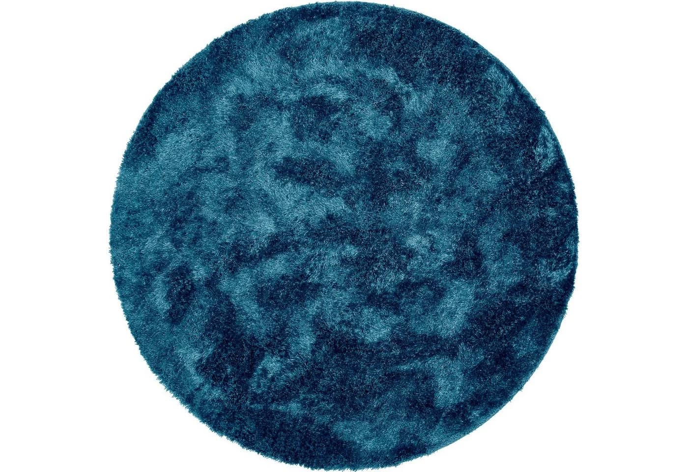 Bruno Banani Hochflor-Teppich Dana Blau Rund 140cm - Bild 1