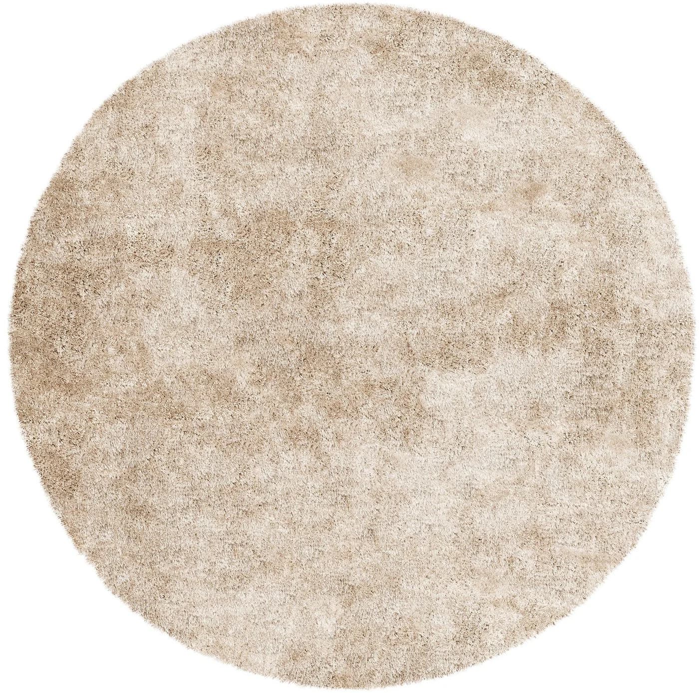 Bruno Banani Hochflor-Teppich Dana Rund Beige 140cm