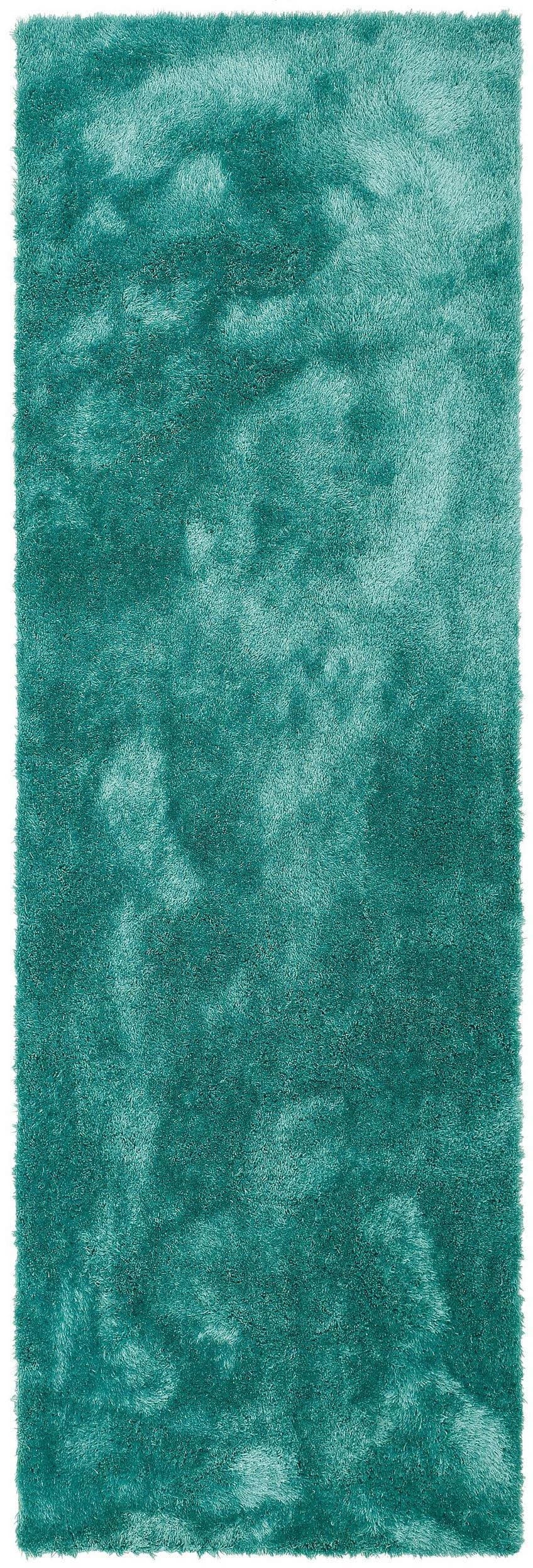 Bruno Banani Hochflor-Läufer Dana Uni Petrol 80x500 cm