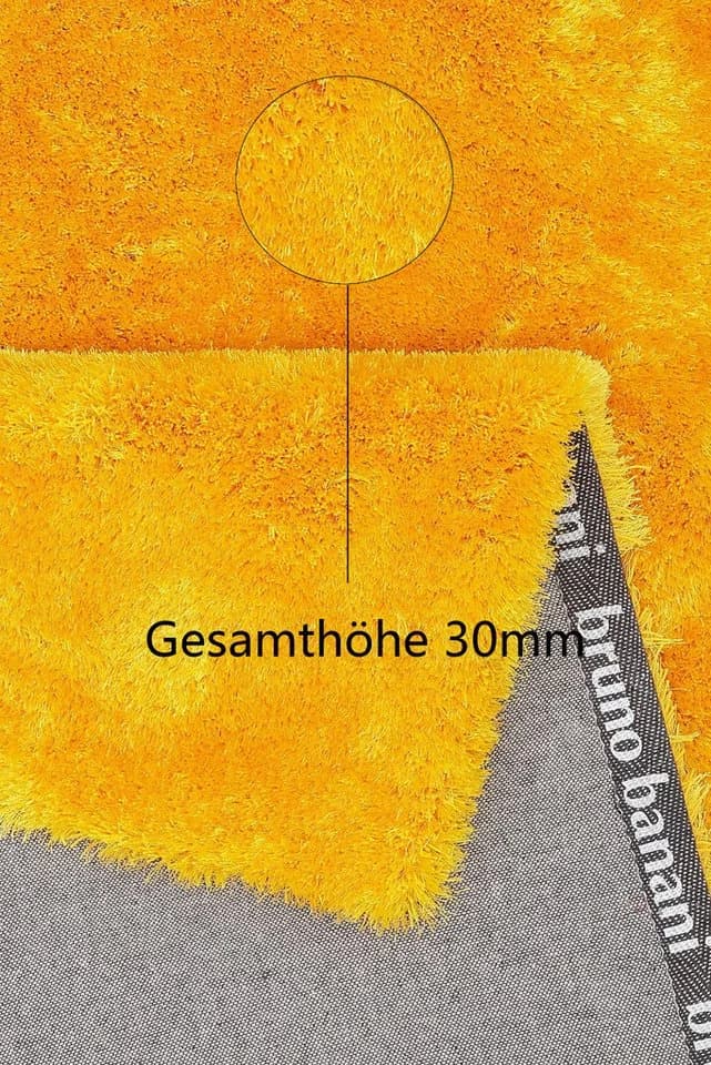 Bruno Banani Hochflor-Läufer Dana Gelb Uni 67x250 cm - Bild 5