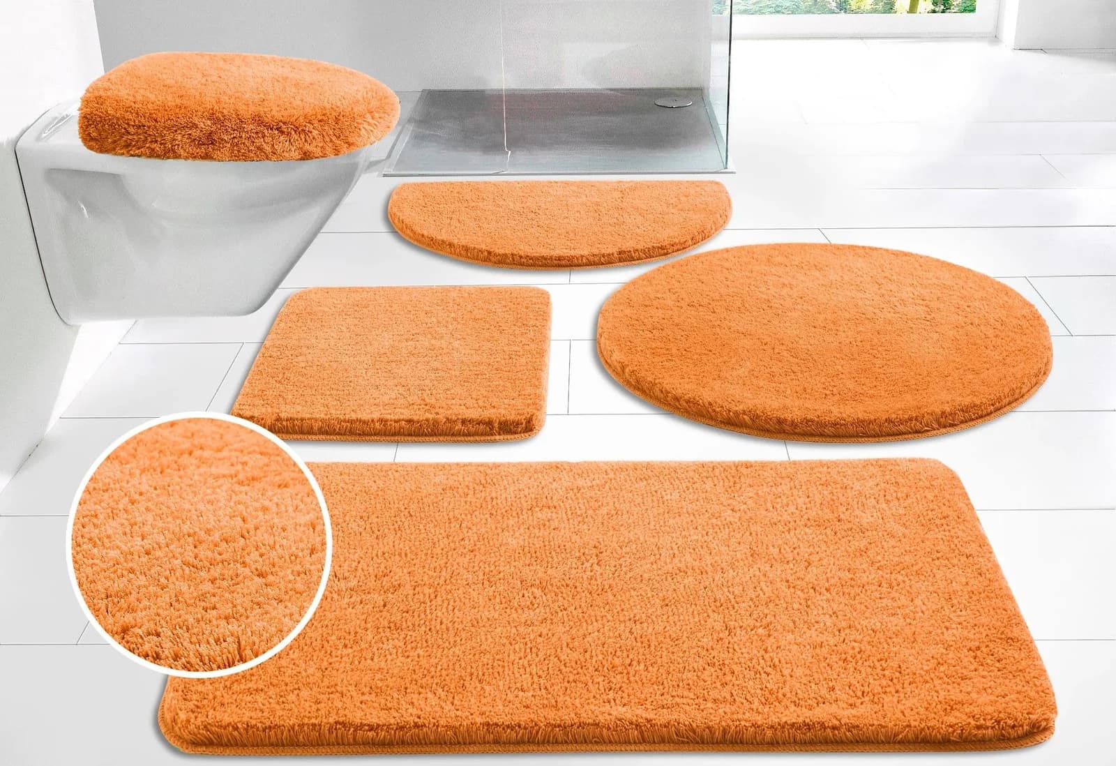 Badematte MY HOME Merida Badvorleger Badezimmer Teppich Unifarben