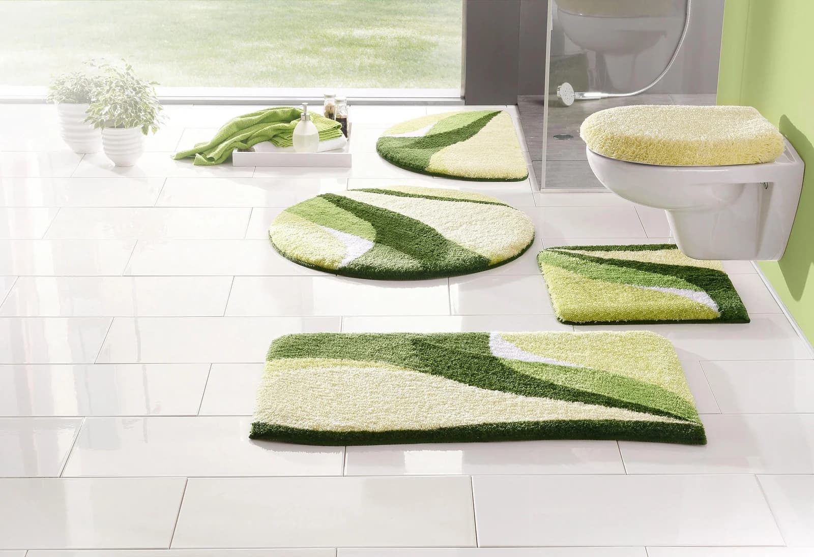 OTTO home Badematte Magnus Halbrund Mehrfarbig Rutschhemmend