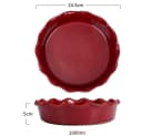 vancasso Tarteform 1800ml Steingut Rot Krausrand Bild 1