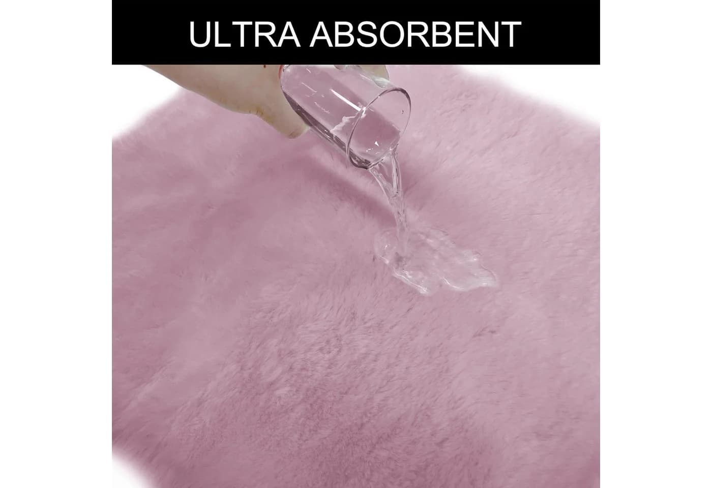 OTTO home Badematte Rabbit Rosa Polyester 80 cm - Bild 3
