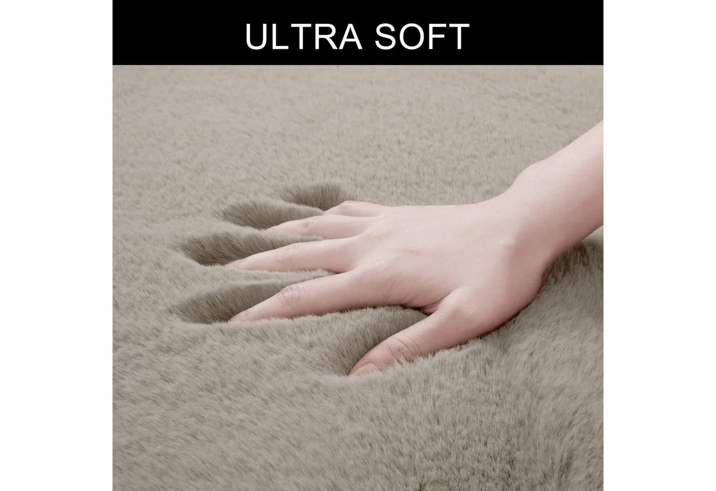 OTTO home Badematte Rabbit Taupe 30mm Polyester - Bild 4