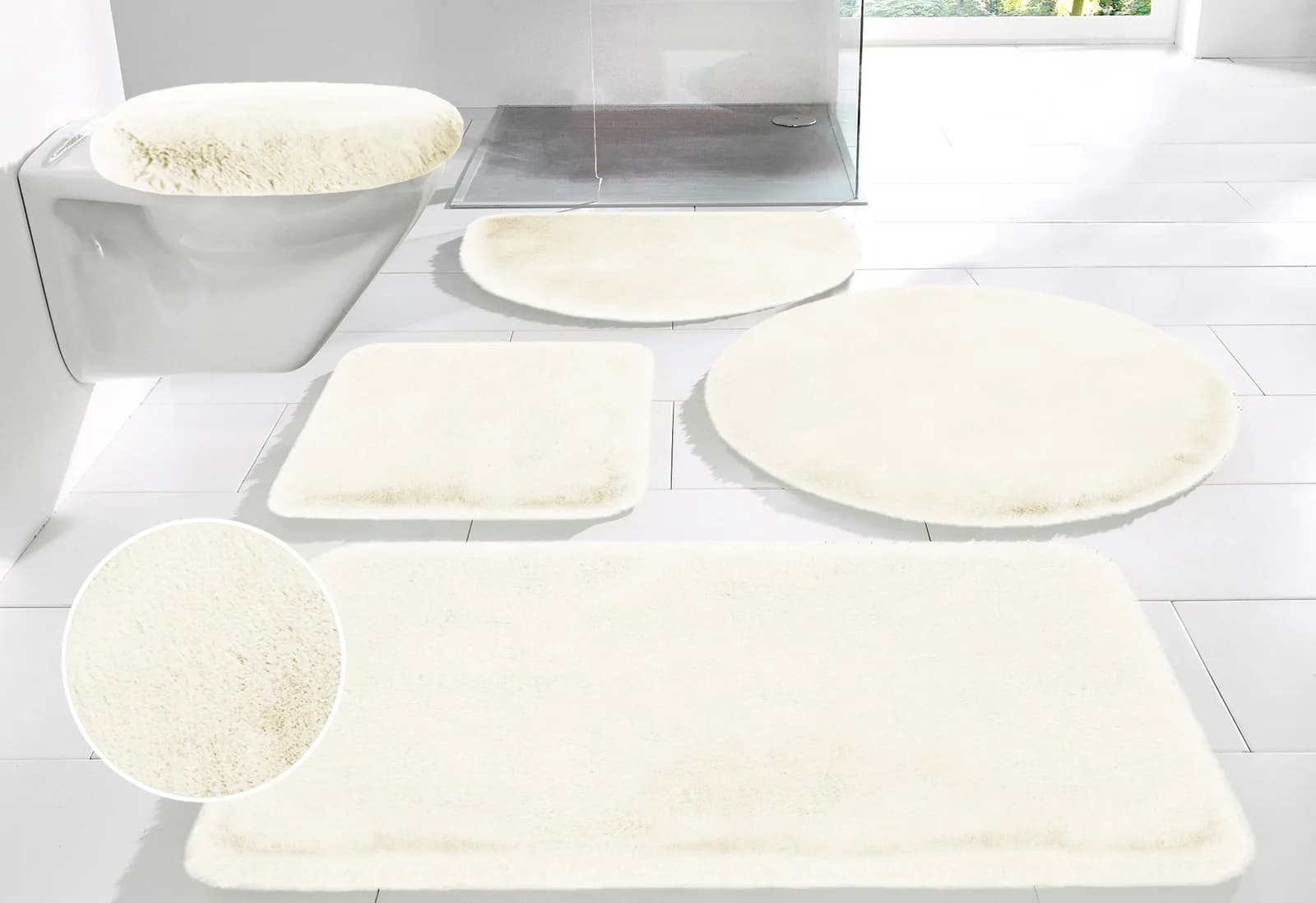Badematte MY HOME Rabbit Badematten, Badvorleger, Badezimmer Teppich