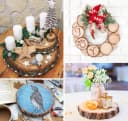ElitVita Bastelnaturmaterial Holzscheiben Baumscheiben, Kiefernholz, Ungebohrte, Holzkreise, (6-tlg), für DIY Handwerk Hochzeit Weihnachten Dekoration Bild 3