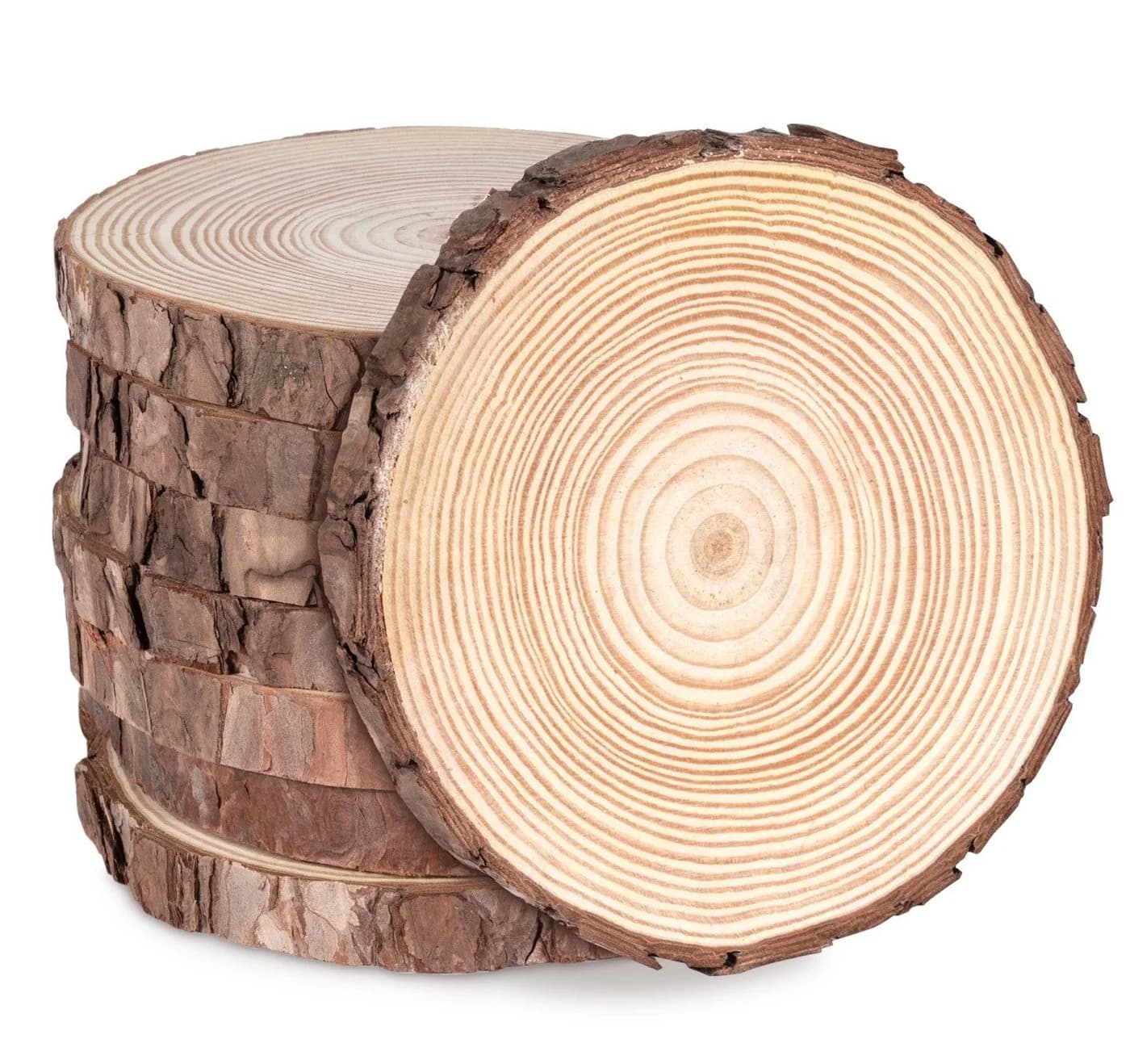 ElitVita 8-tlg. Holzscheiben Naturholz DIY Deko Basteln - Bild 2