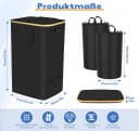 ElitVita Wäschebox 150L Schwarz Faltbar mit 2 Wäschesäcken Bild 1