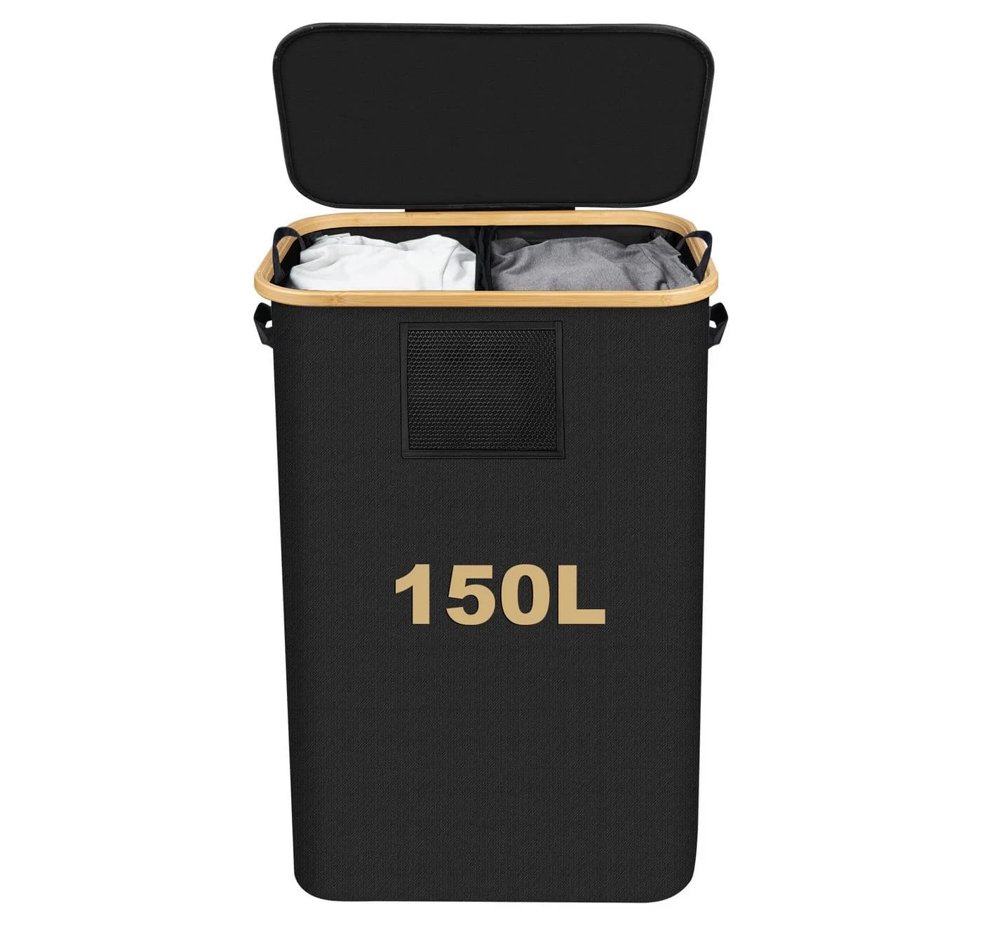 ElitVita Wäschebox 150L Schwarz Faltbar mit 2 Wäschesäcken - Bild 2