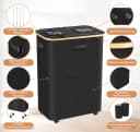 ElitVita Flaschensammler 160L Schwarz 2 Fächer mit Rollen Bild 4