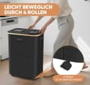 ElitVita Flaschensammler 160L Schwarz 2 Fächer mit Rollen Bild 5