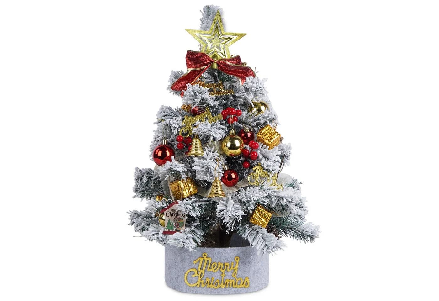 ElitVita Mini-Weihnachtsbaum 60 cm mit Lichterkette und Deko-Set - Bild 2
