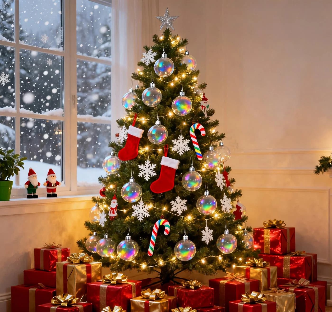 ElitVita Weihnachtsbaumkugel 24er Set Glas Transparent Irisierend - Bild 3