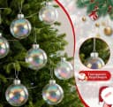 ElitVita Weihnachtsbaumkugel 24er Set Glas Transparent Irisierend Bild 4