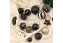 ElitVita Weihnachtskugeln Set 66-tlg Schwarz Gold PS-Kunststoff Bild 3