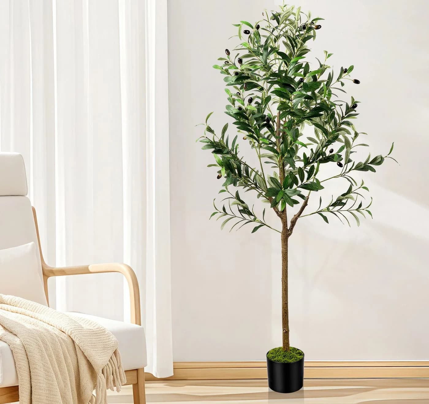Lindahandel Kunstbaum Olivenbaum 150 cm Grün mit UV-Schutz - Bild 3