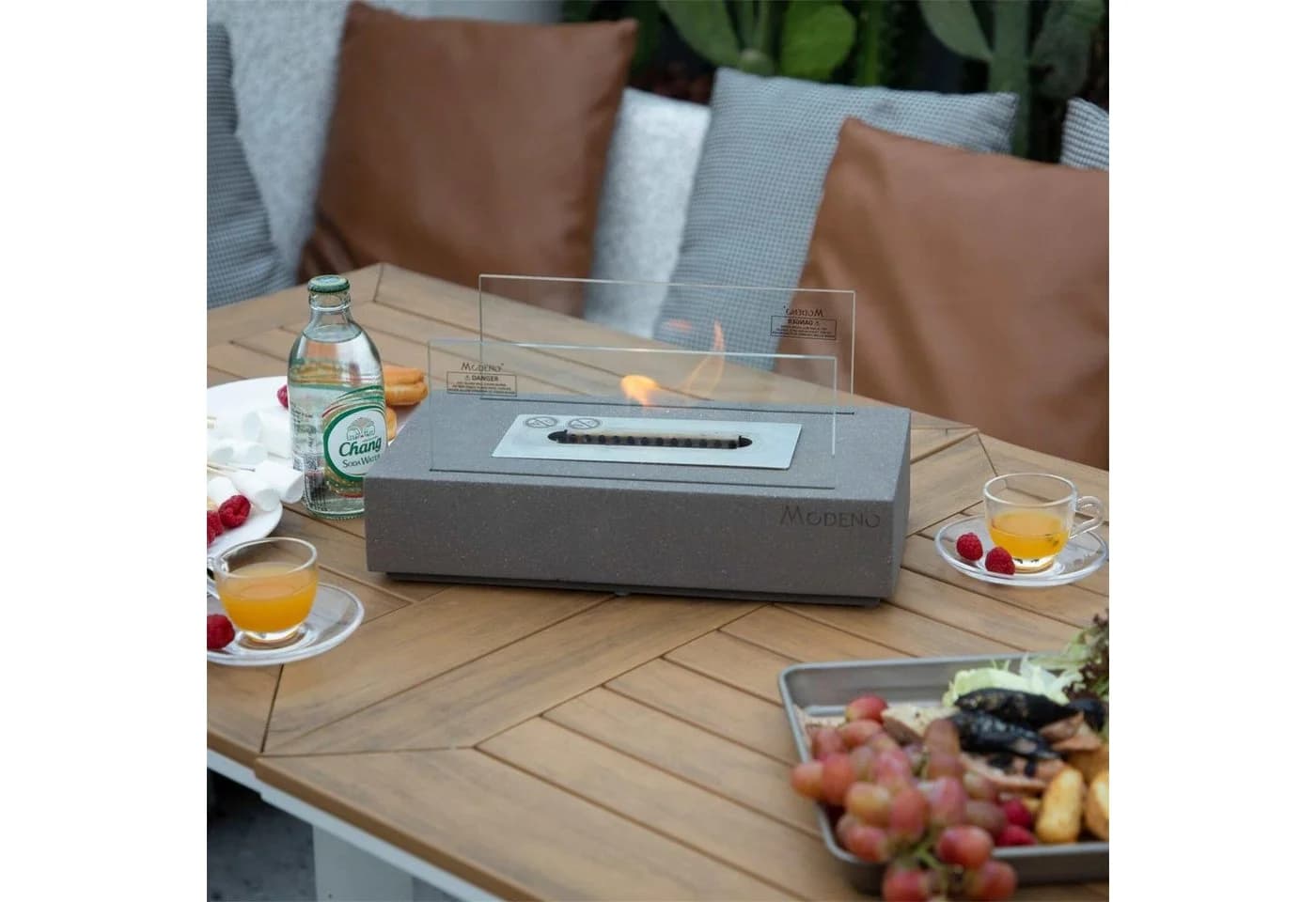 MODENO Tischkamin KIRA Ethanol mit Betonsockel Grau - Bild 2