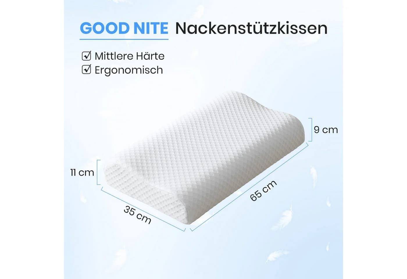 Good Nite Visko-Kissen Memory Foam Nackenkontur Orthopädisch - Bild 3