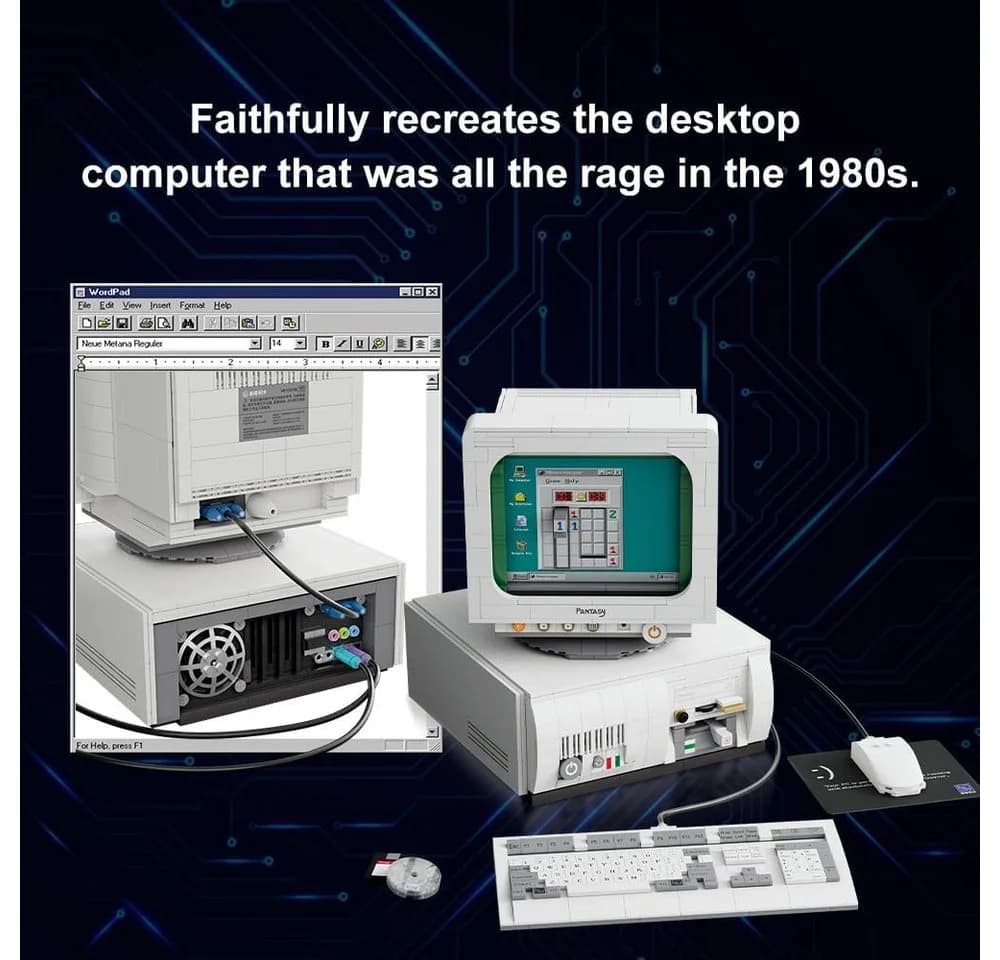 Pantasy 85005 Retro Computer 3.000 Teile Konstruktions-Spielset