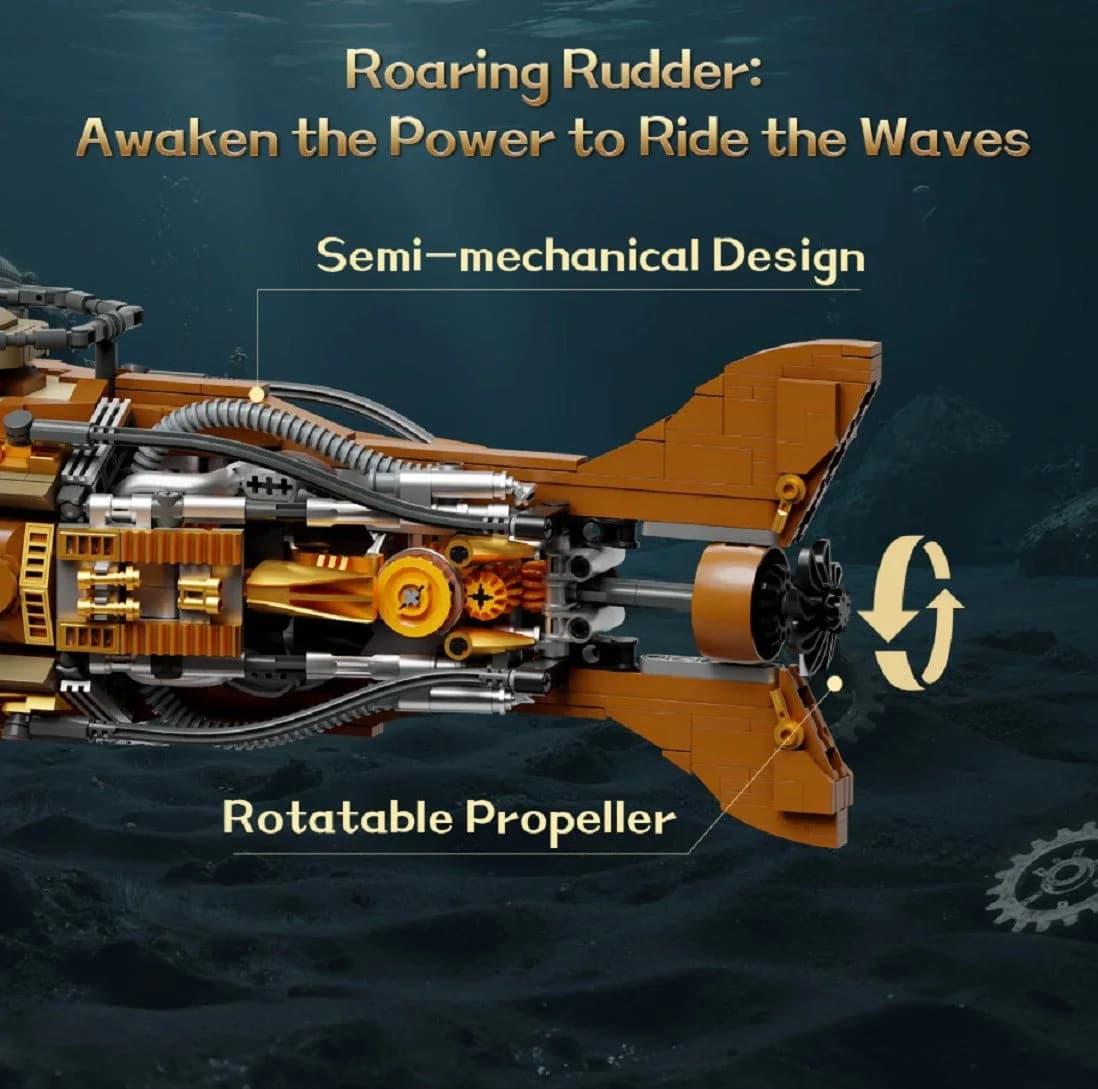 Pantasy 85029 The Nautilus Steampunk U-Boot 2252 Teile Konstruktions-Spielset - Bild 5